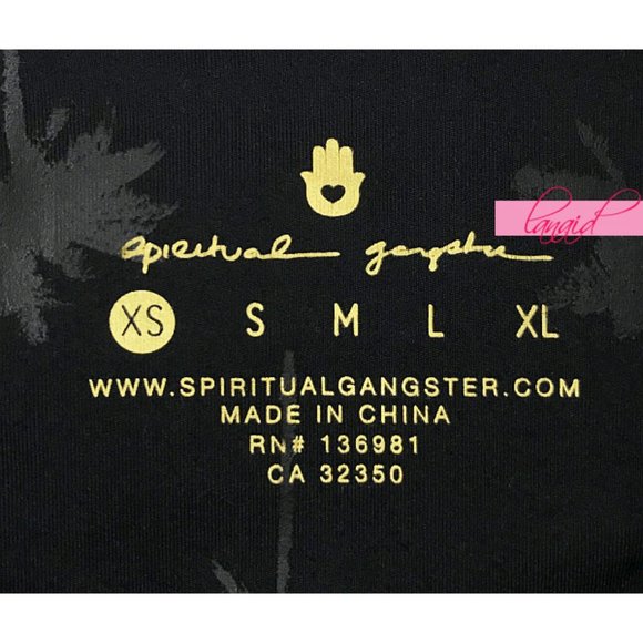 Spiritual Gangster Intent Tonal Palm High Waist Rise Legging Trees Skinny Tights - Picture 9 of 11